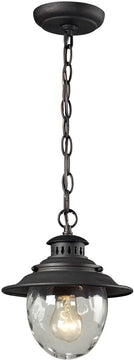 8"W Searsport 1-Light Outdoor Hanging Weathered Charcoal