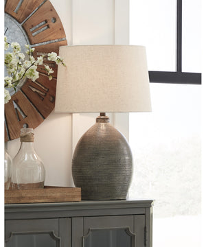Joyelle Terracotta Table Lamp (1/CN) Gray