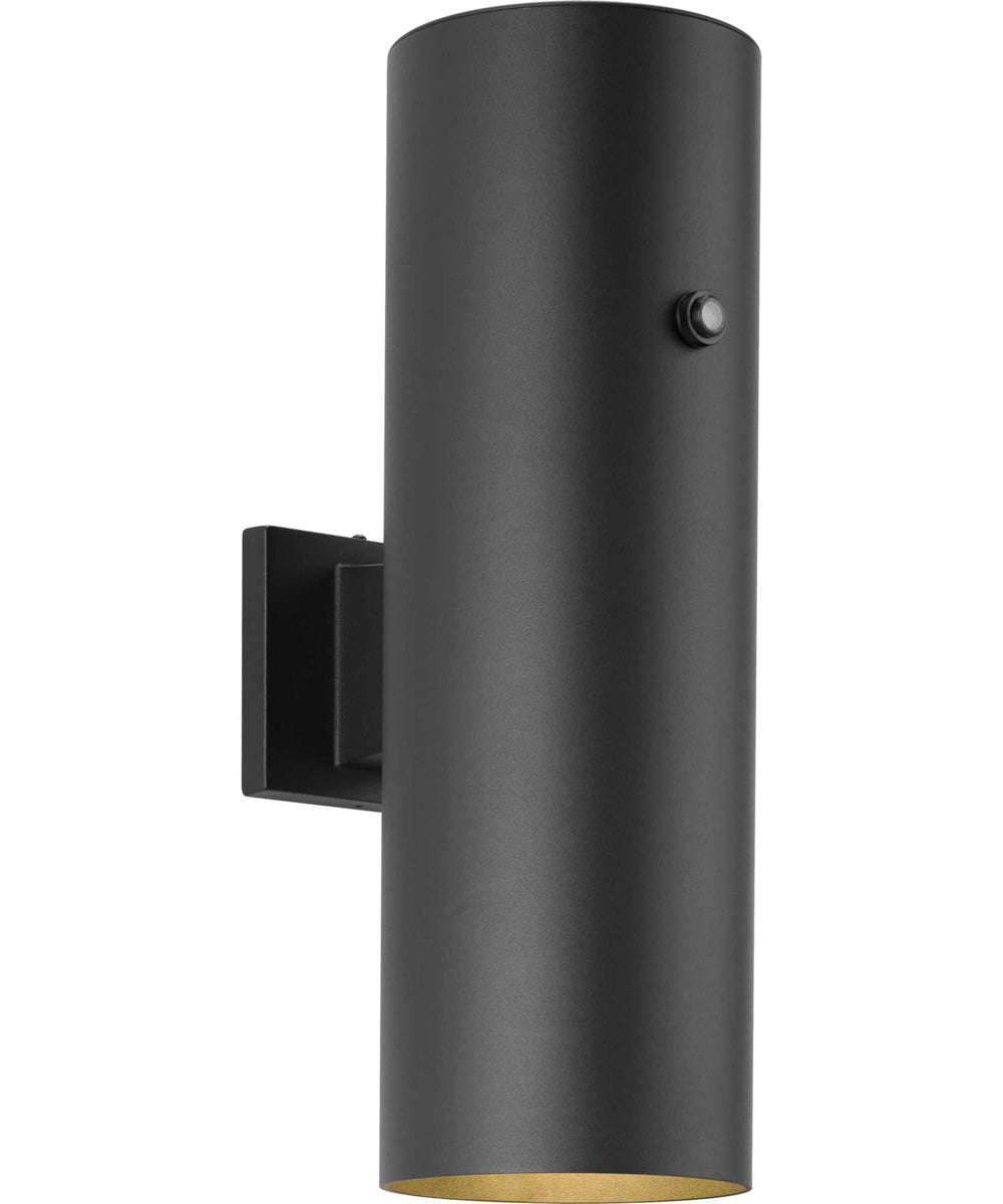 6"  LED Outdoor Aluminum Up/Down Wall Mount Cylinder with Photocell Black