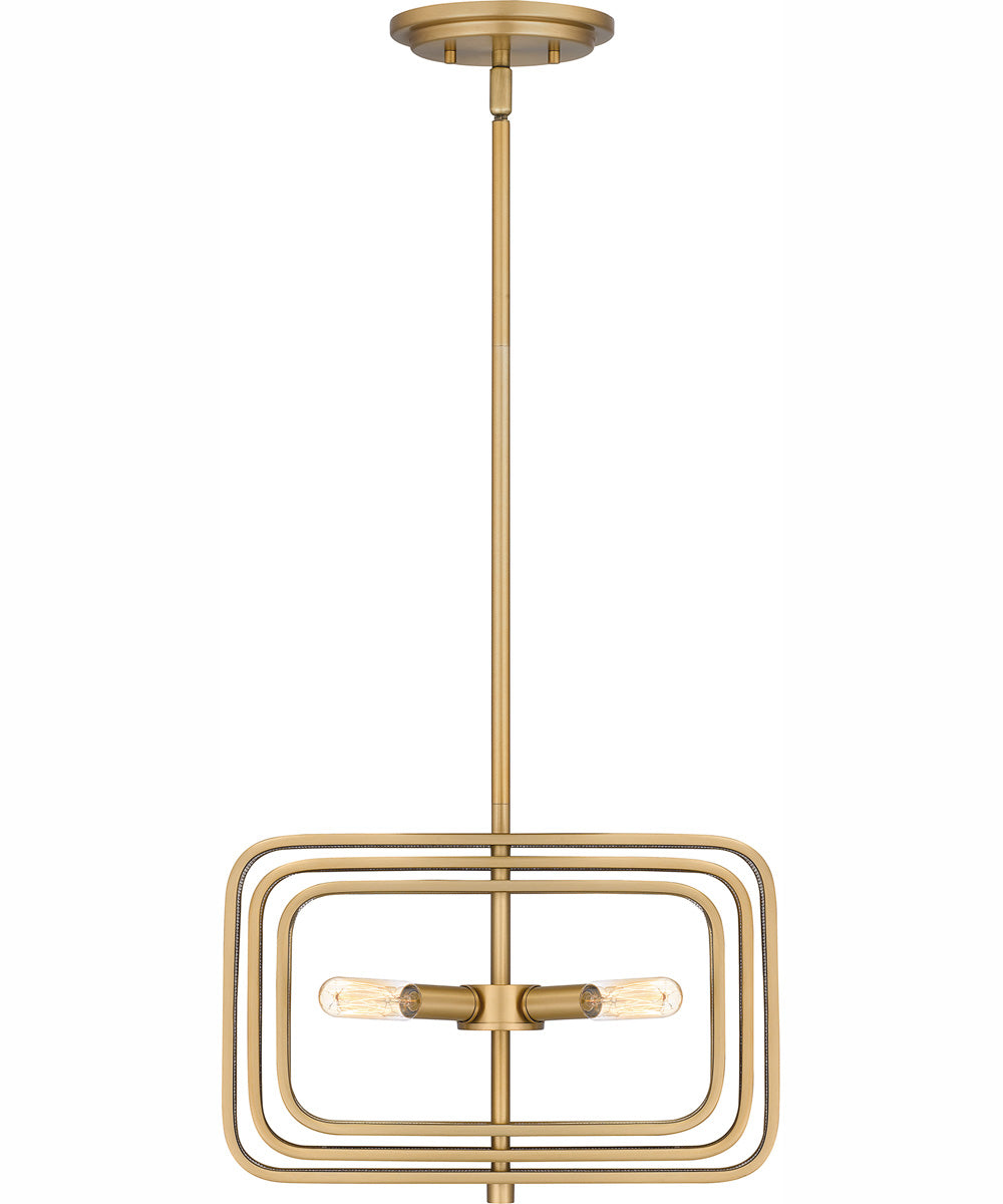 Dupree 4-light Pendant Brushed Weathered Brass