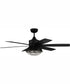 52" Rugged 2-Light Indoor/Outdoor Ceiling Fan Flat Black/Painted Nickel