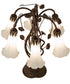 18" High White Tiffany Pond Lily 6 Light Table Lamp