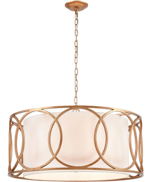 Ringlets 6-Light chandelier  Matte Gold