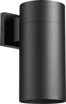 12"H Cylinder 1-light Outdoor Wall Mount Light Fixture Noir