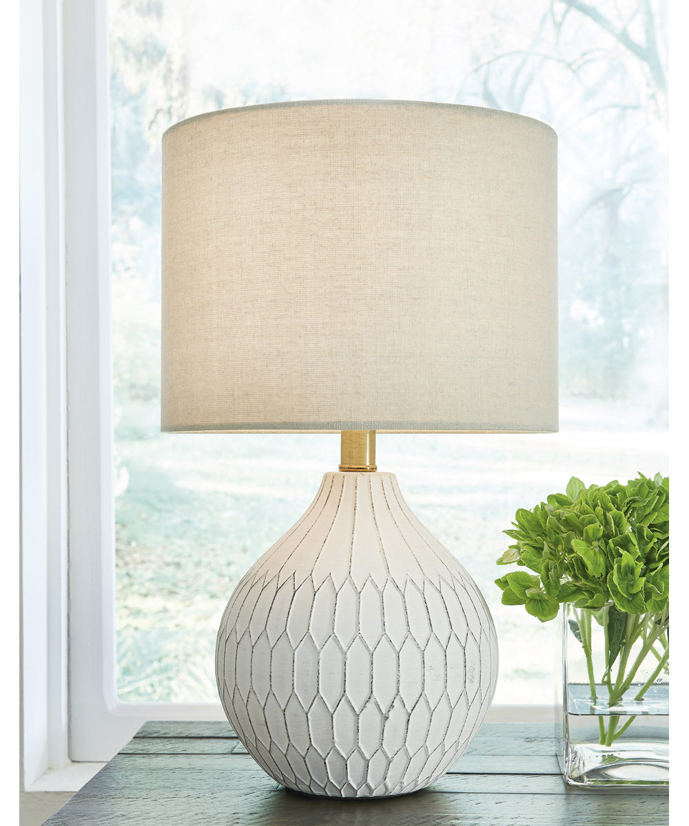 Wardmont Ceramic Table Lamp (1/CN) White