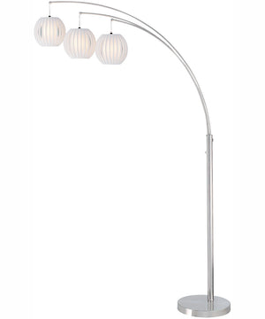 Deion 3-Light 3-Light Arch Lamp Ps With White Shade