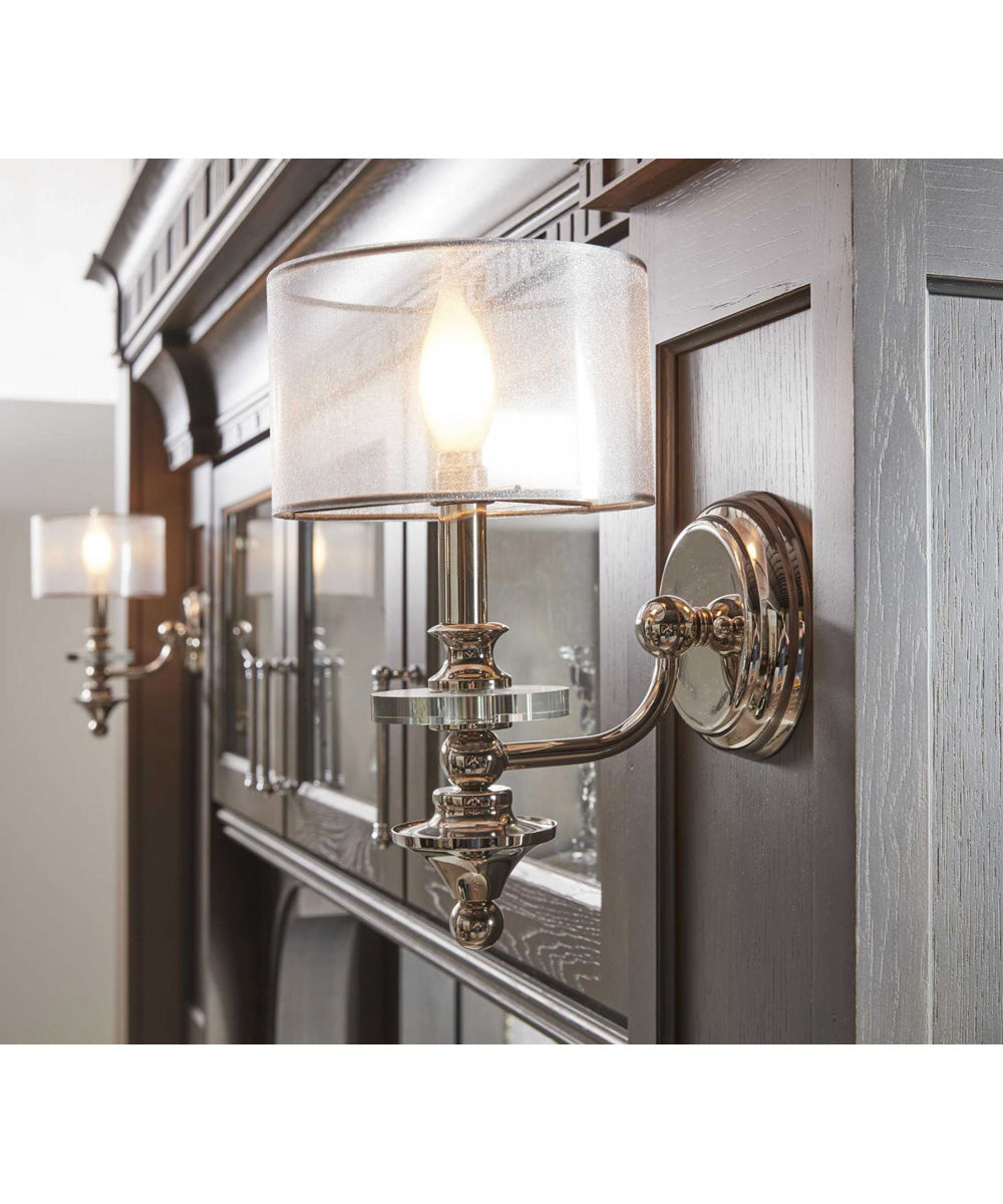 Marche' 1-Light Wall Sconce Polished Nickel