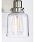 Rushton 4-Light Clear Glass Farmhouse Bath Vanity Light Brushed Nickel