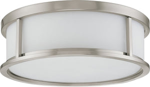 17"W Odeon 3-Light Close-to-Ceiling Brushed Nickel