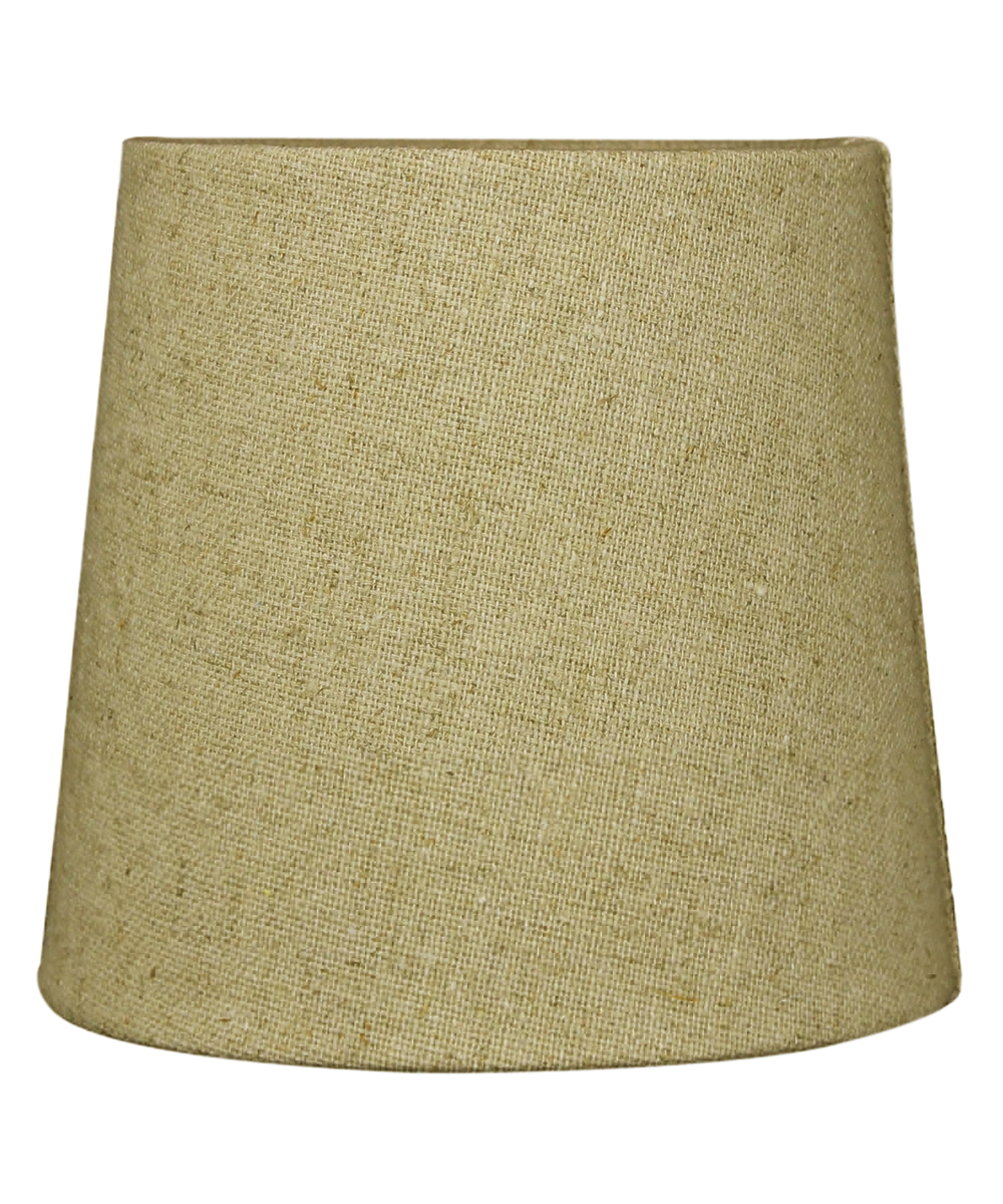6"W x 5"H Set of 6 Sand Linen Drum Chandelier Clip-On Lampshade