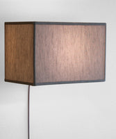 16"W Floating Shade Plug-In Wall Light Textured Oatmeal
