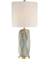 Coliseo 1-Light Table Lamp Slate Ceramichrome/ Linen Fabric Shade