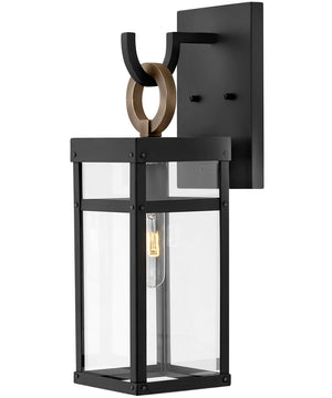 Porter 1-Light Small LED Outdoor Wall Mount Lantern in Black