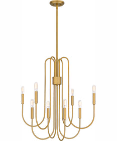 Cabry 8-light Chandelier Brushed Weathered Brass
