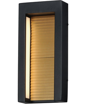 Alcove Medium LED Outdoor Wall Sconce Black / Gold