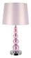 23"H Letty Crystal Table Lamp Single Pink