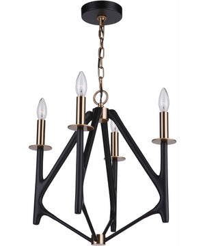 The Reserve 4-Light Foyer Flat Black/Painted Nickel