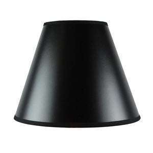 12"W x 10"H Bold Black with True Gold Lining Hard Back Empire Lampshade