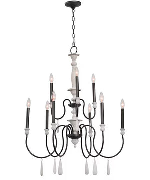 Brownell 30'' Wide 9-Light Chandelier - Anvil Iron