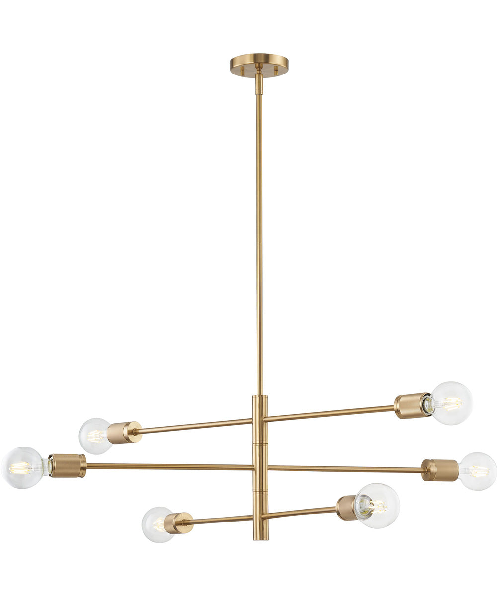 Module 6-Light chandelier  Burnished Brass