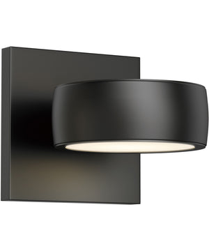 Modular 1-Light LED Outdoor Wall Sconce Black