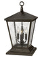 20"H Trellis 4-Light LED Outdoor Pier Post Light in Regency Bronze