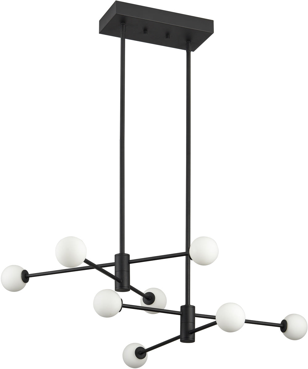 Roxbury 36'' Wide 8-Light Integrated LED Linear Chandelier - Charcoal Black