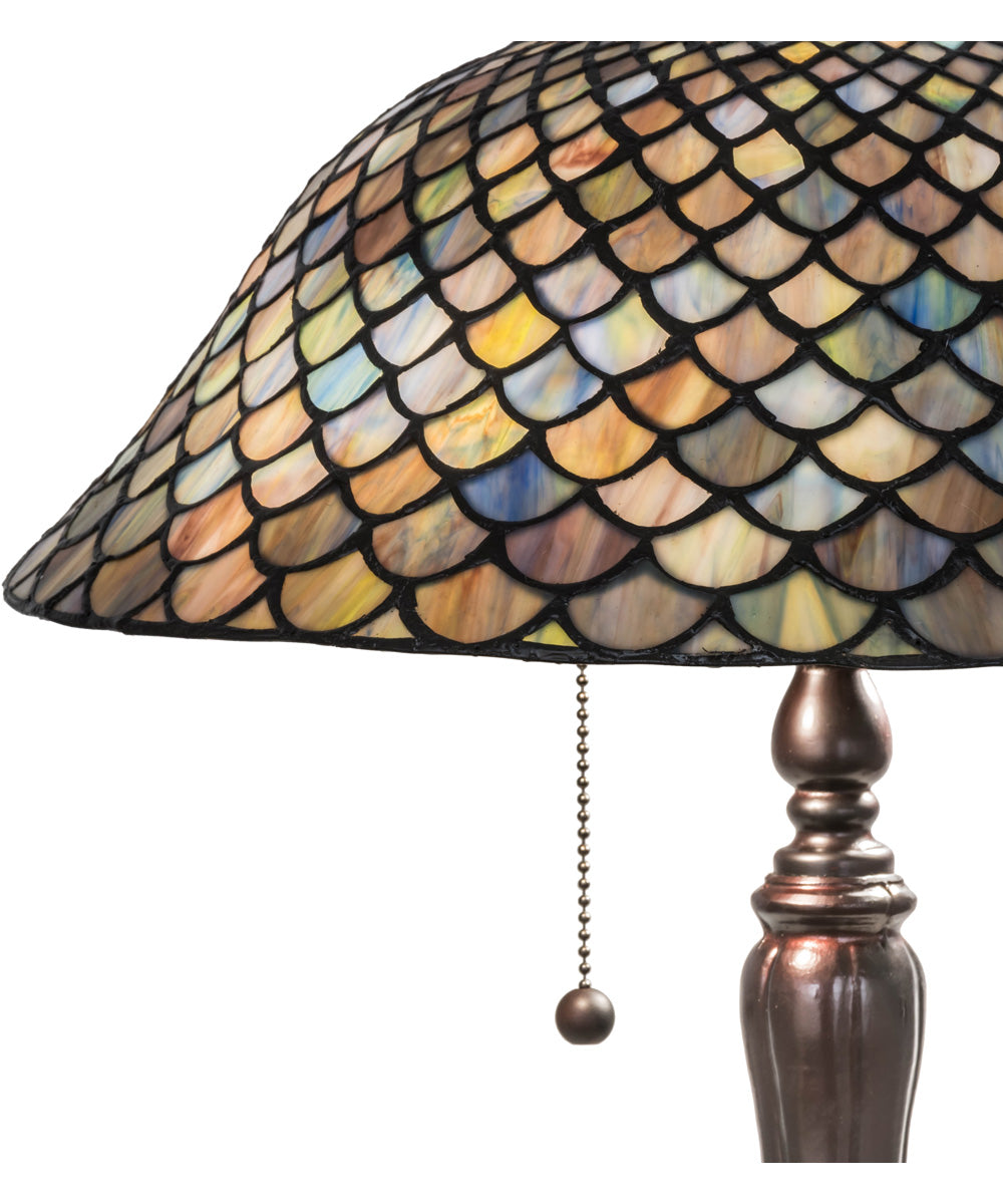 23"H Fish Scale  Table Lamp