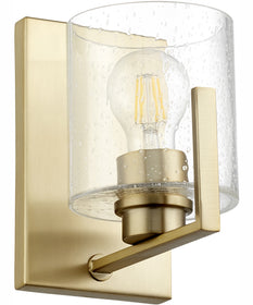 50 1-light Wall Mount Light Fixture Aged Brass