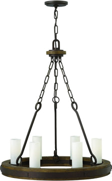24"W Cabot 6-Light Chandelier Rustic Iron