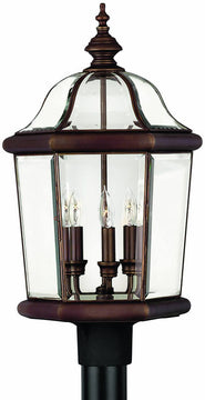 23"H Augusta 3-Light Large Outdoor Post Lantern Copper Bronze