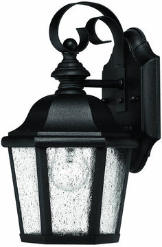 12"H Edgewater 1-Light Outdoor Wall Lantern Black