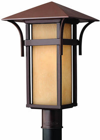 20"H Harbor 1-Light Outdoor Post Lantern Anchor Bronze
