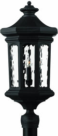26"H Raley 4-Light Extra-Large Outdoor Post Lantern Museum Black