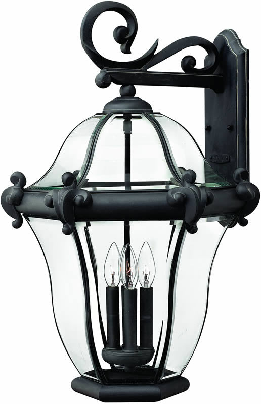 Hinkley San Clemente 4-Light Extra-Large Outdoor Wall Lantern Museum Black 2446MB
