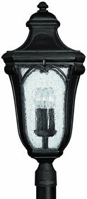 28"H Trafalgar 3-Light Extra-Large Outdoor Post Lantern Museum Black