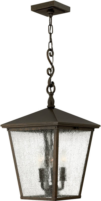 Hinkley Trellis 3-Light Outdoor Hanging Lantern Regency Bronze 1432RB