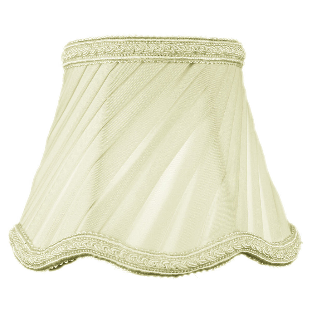 HomeConcept 3 T x 5 B x 4 H Crisp Linen Pleated Twist Clip-on Candelabra Lampshade 030504PSES