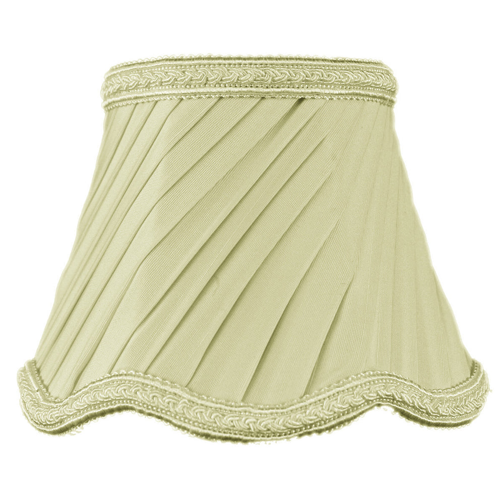 HomeConcept 3 T x 5 B x 4 H Crisp Linen Pleated Twist Clip-on Candelabra Lampshade 030504PSES