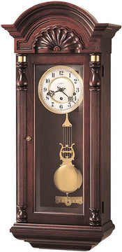 34"H Jennison Wall Clock Vintage Mahogany