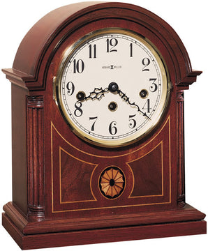 12"H Barrister Mantel Clock Mahogany
