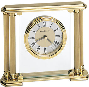7"H Athens Table-top Clock Brushed Brass