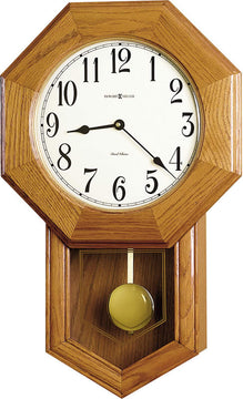 22"H Elliott Pendulum Wall Clock Wood