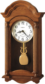 25"H Amanda Wall Clock Golden Oak
