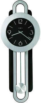33"H Constance Wall Clock Brushed Nickel and Satin Black