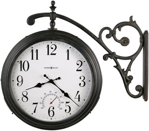 20"H Luis Two Sided Clock Antique Iron