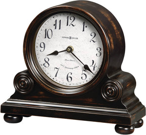 11"H Murray Mantel Clock Worn Black