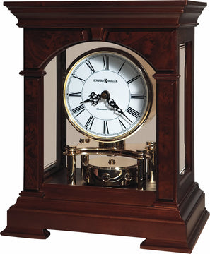 12"H Statesboro Mantel Clock in Cherry Bordeaux