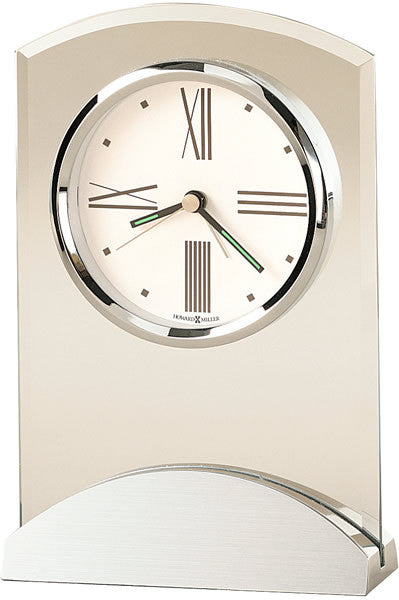 Howard Miller Tribeca Alarm Clock Brushed and Polished Aluminum 645397