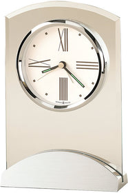 7"H Tribeca Alarm Clock Brushed and Polished Aluminum
